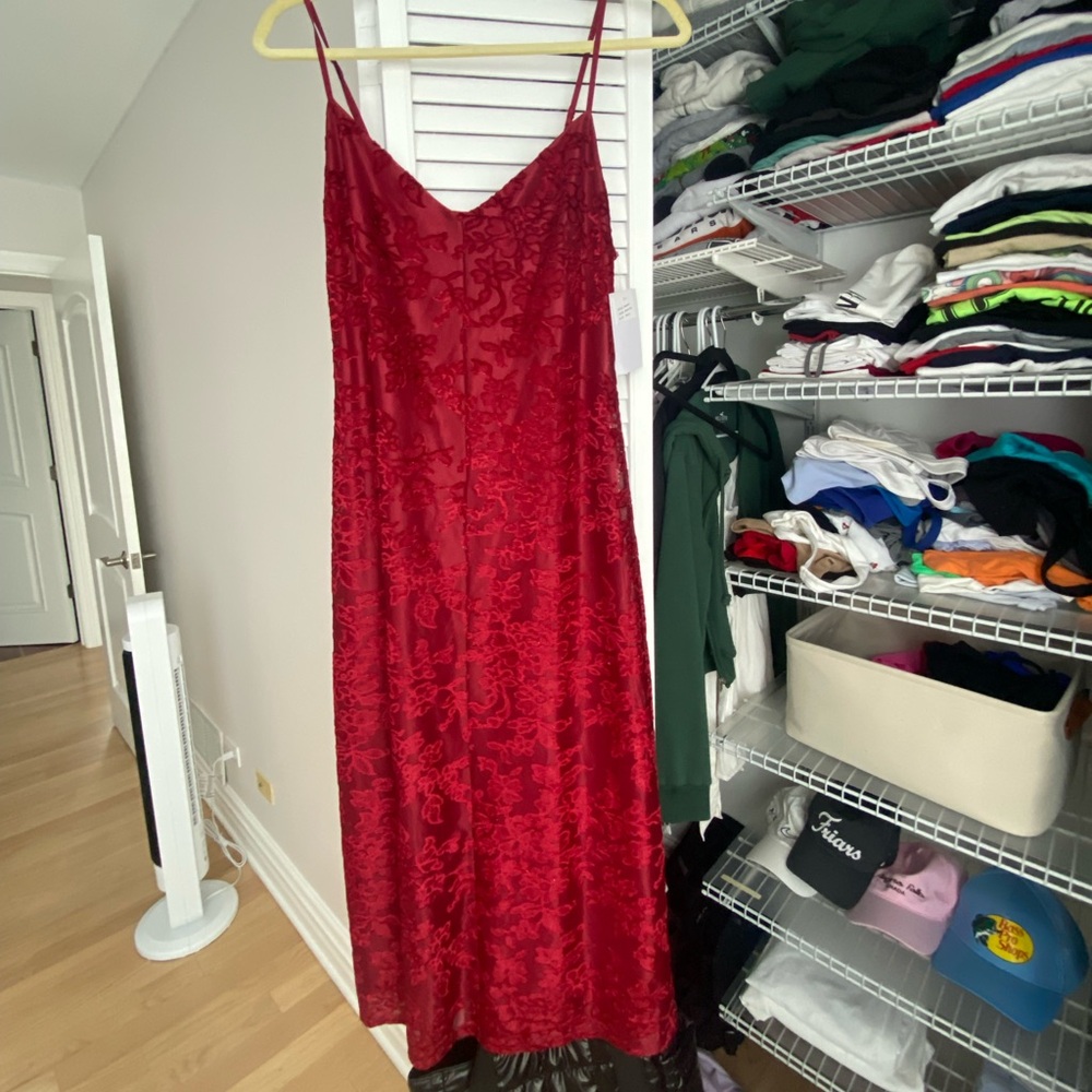 FREE SHIPPING burgundy long fourteenth place dress, never worn